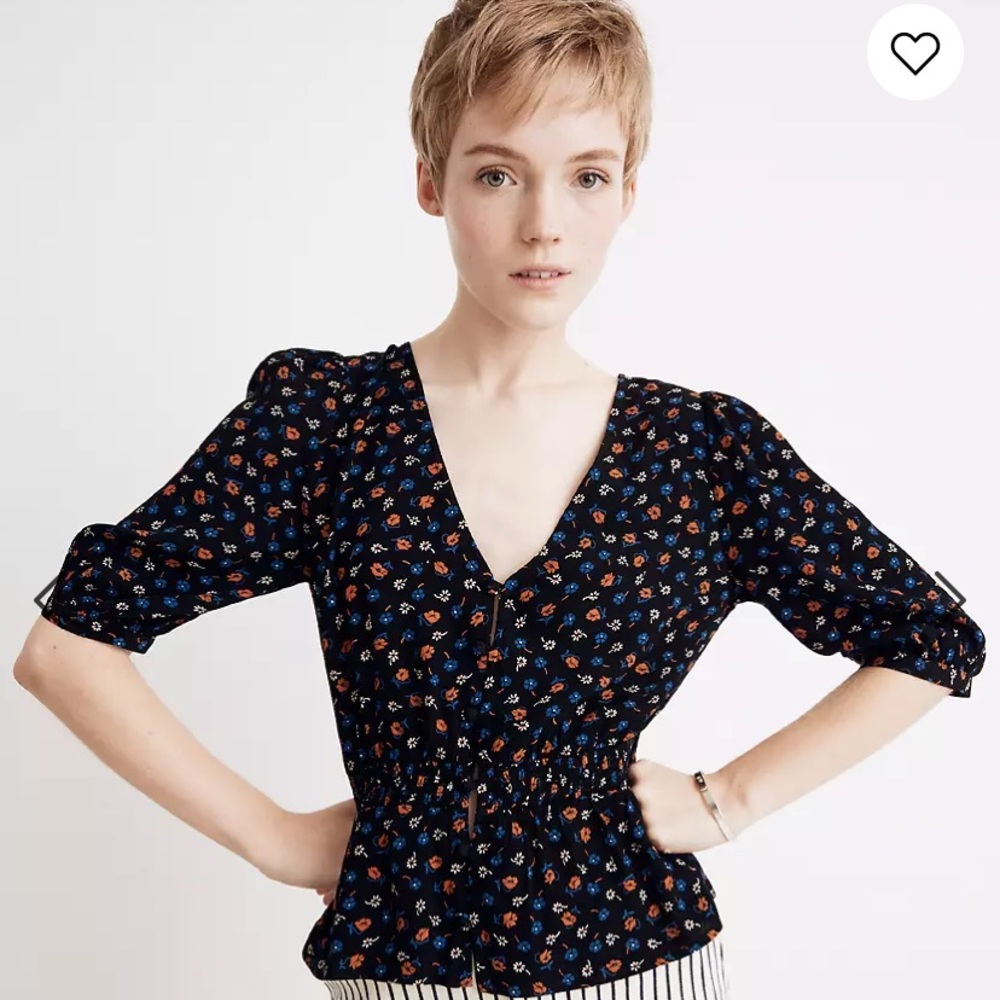 Madewell Smocked Waist top